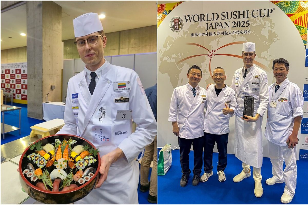 juara dunia sushi, chef Lithuania, kompetisi sushi Tokyo, sushi master, Tak Disangka, Gelar Master Sushi Dunia Tahun Ini Justru Diraih Chef dari Luar Jepang, Perjalanan Menuju Tokyo, Ketatnya Aturan Kompetisi, Kreativitas dalam Hidangan Orisinal, Makna Kemenangan dan Dedikasi