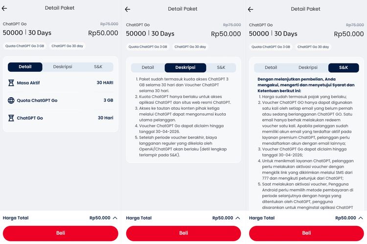 Telkomsel, ChatGPT Go, paket ChatGPT Go Telkomsel, MyTelkomsel, langganan ChatGPT, Telkomsel x ChatGPT, Langganan ChatGPT Go di Telkomsel Lebih Murah, Begini Caranya