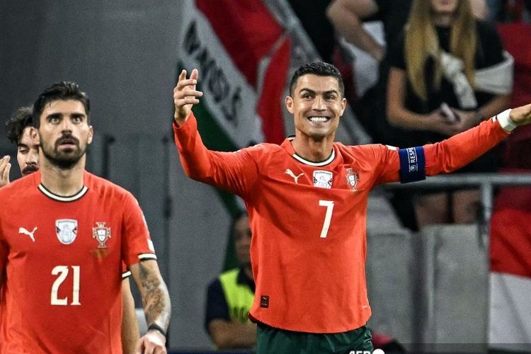 Cristiano Ronaldo, Portugal, portugal vs Irlandia, hasil kualifikasi piala dunia 2026, kualifikasi piala dunia 2026, Renato Veiga, Ronaldo Disebut Tak Perlu Minta Maaf Usai Gagal Eksekusi Penalti