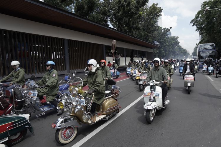 Jakarta Mods Mayday ke-15, Warriors Jakarta, Jakarta Mods Mayday, Vespa, May Day, Ribuan Scooterist Meriahkan Jakarta Mods Mayday ke-15