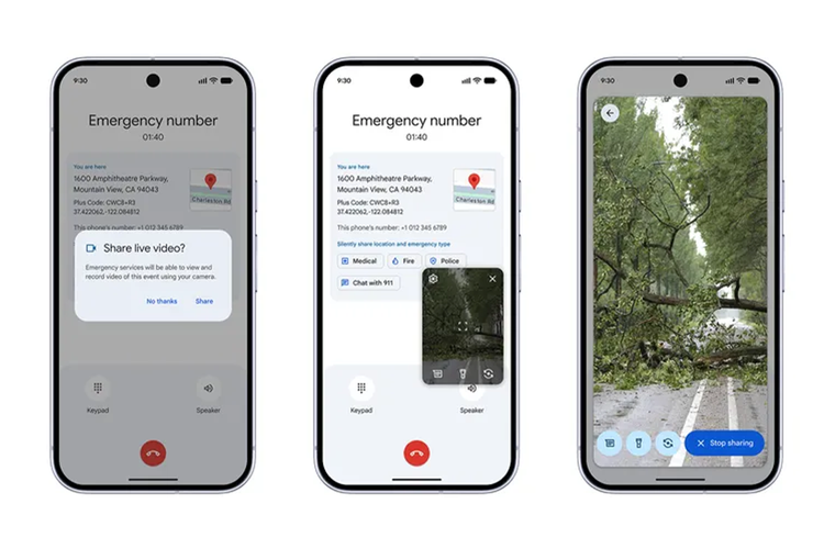 Google, Android, Emergency Live Video, bantuan darurat, smartphone, Google Rilis Emergency Live Video di Android, Petugas Bisa Lihat Langsung Lokasi Darurat