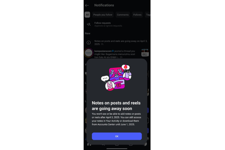 Instagram, Reels, instagram, feeds, fitur notes di instagram, fitur notes instagram dihapus, Instagram Hapus Fitur Notes di Reels dan Feeds karena Tak Laku
