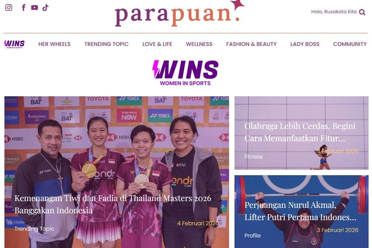 WINS, Grid Network, Grid Network Luncurkan WINS, Soroti Peran Perempuan di Dunia Olahraga, Ragam Konten WINS Angkat Peran Perempuan di Olahraga, Partisipasi Olahraga Perempuan Masih Rendah, Prestasi Atlet Perempuan Masih Minim Eksposur, Dorong Representasi dan Partisipasi Perempuan