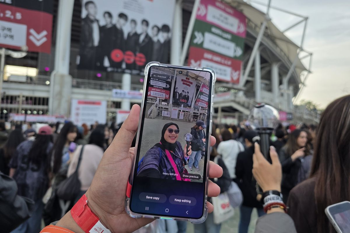 Galaxy AI, Galaxy S26, AI Eraser, konser, Galaxy S26 Ultra, Pakai Fitur AI Eraser Galaxy S26 Ultra di Konser BTS Arirang, Bisa 
