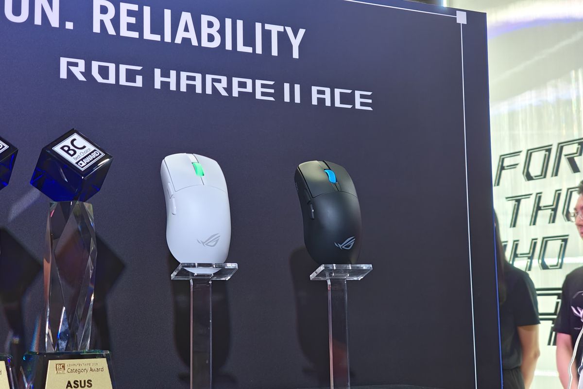 Asus, mouse, Mouse, Mouse gaming, mouse gaming, computex 2025, Asus ROG Harpe II Ace, Asus Pamerkan Mouse Gaming Ringan ROG Harpe II Ace di Computex 2025