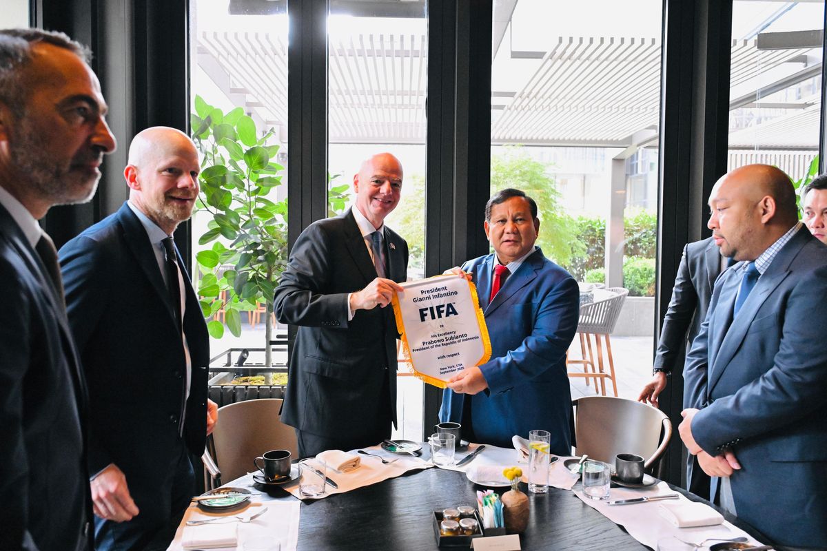 Indonesia, Timnas Indonesia, Gianni Infantino, Prabowo Subianto, Timnas, FIFA, Presiden RI, Piala Dunia 2026, Presiden FIFA, Presiden FIFA Doakan Timnas Indonesia Lolos Piala Dunia 2026