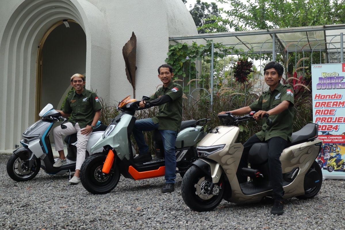 Honda, modifikasi, motor listrik, Honda Dream Ride Project, Honda Modif Contest (HMC), icon e:, cuv e:, Modifikasi Perdana Motor Listrik Honda Hasil Garapan Juara HMC 2023