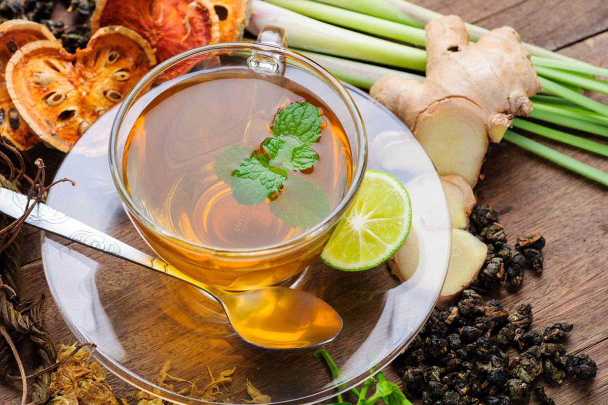 resep teh herbal, Resep Teh Herbal 4 Bahan, Minuman Detoks Lancarkan Pencernaan