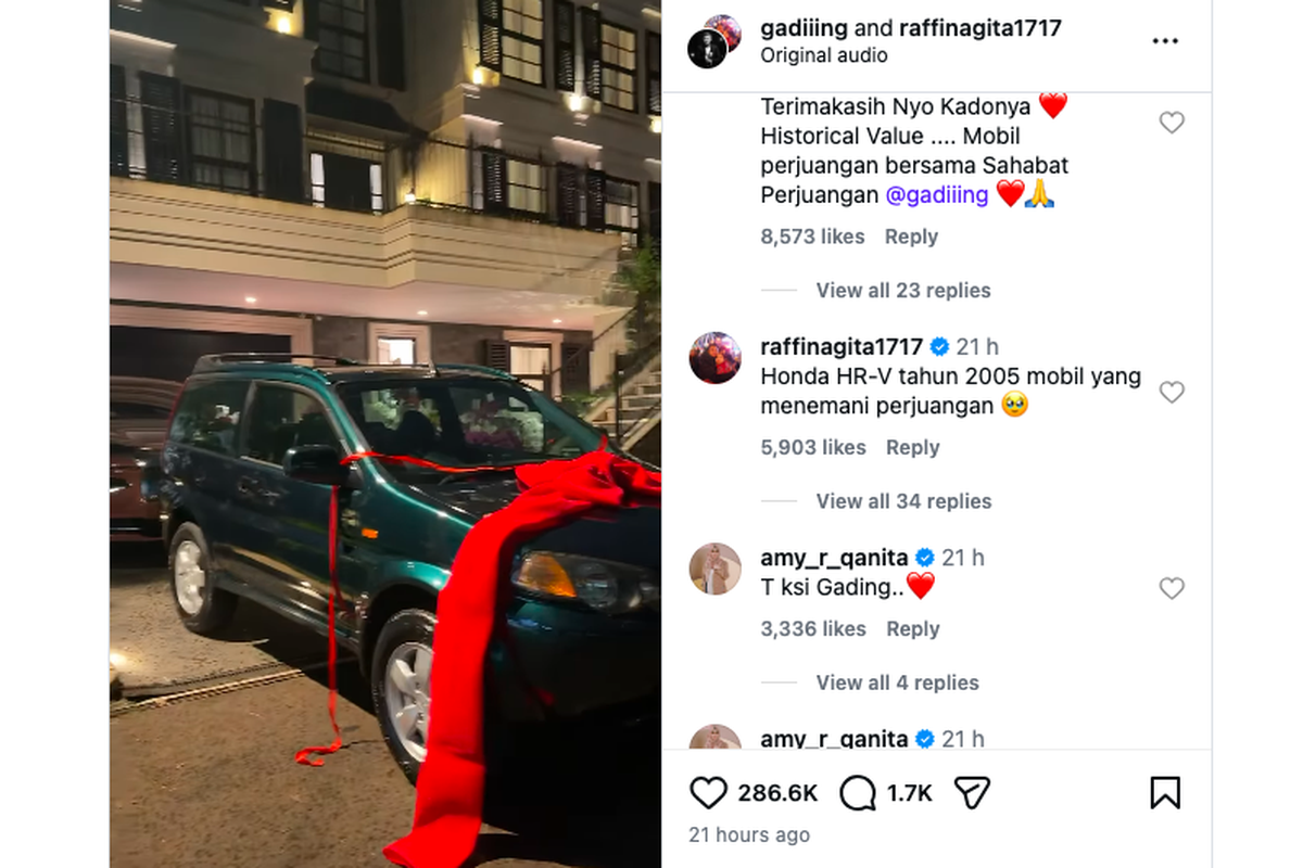 Honda, HR-V, Mobil, Raffi Ahmad, Honda HR-V, Kado Ulang Tahun Spesial Gading ke Raffi: Honda HR-V Gen 1