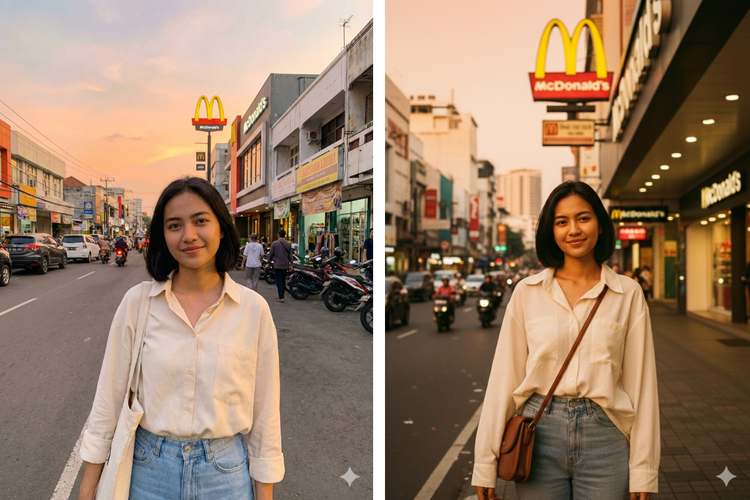 AI Image Generator, Nano Banana, Nano Banana Pro, Gemini 3 Pro, 10 Perbandingan Foto Gemini 3 Pro vs Gemini 2.5, Begini Hasilnya, 1. Membuat objek orang, 2. Membuat objek hewan, 3. Membuat foto close up, 4. Menggabungkan beberapa foto, 5. Pencahayaan dan warna, 6. Mengolah teks dalam foto, 7. Memahami konteks tempat dan rasio, 8. Memahami konteks orang tertentu, 9. Membuat foto pemandangan, 10. Membuat gambar dengan style tertentu