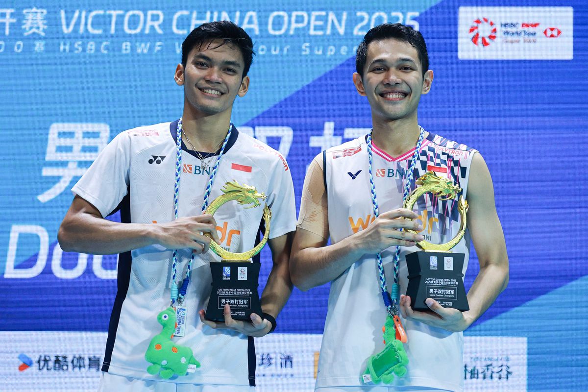 Fajar Alfian, Muhammad Shohibul Fikri, China Open 2025, PP PBSI, fajar alfian, Hasil China Open 2025, Fajar/Fikri Juara China Open 2025, Persembahan untuk Mendiang Iie Sumirat