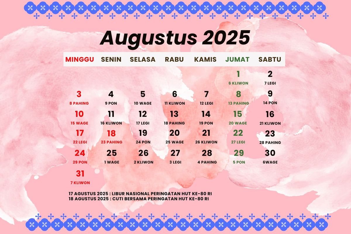 SKB 3 Menteri, kalender Agustus 2025 apakah ada long weekend, Kalender Agustus 2025, SKB 3 Menteri 18 Agustus, SKB 3 menteri 18 Agustus cuti bersama, SKB 3 menteri 18 Agustus 2025, Catat Tanggal Merah Libur Nasional, Cuti Bersama, dan Long Weekend Agustus 2025, 1. Tanggal Merah Libur Nasional Agustus 2025, 2. Tanggal Merah Cuti Bersama Agustus 2025, 4. Tanggal Merah Hari Minggu Bulan Agustus 2025, 5. Potensi Libur Long Weekend Bulan Agustus 2025