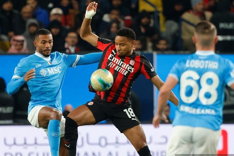 AC Milan, Napoli, Piala Super Italia, Supercoppa Italiana, Napoli vs AC Milan, Adrien Rabiot, Napoli VS AC Milan 2-0: Adrien Rabiot Ungkap Biang Kekalahan Rossoneri
