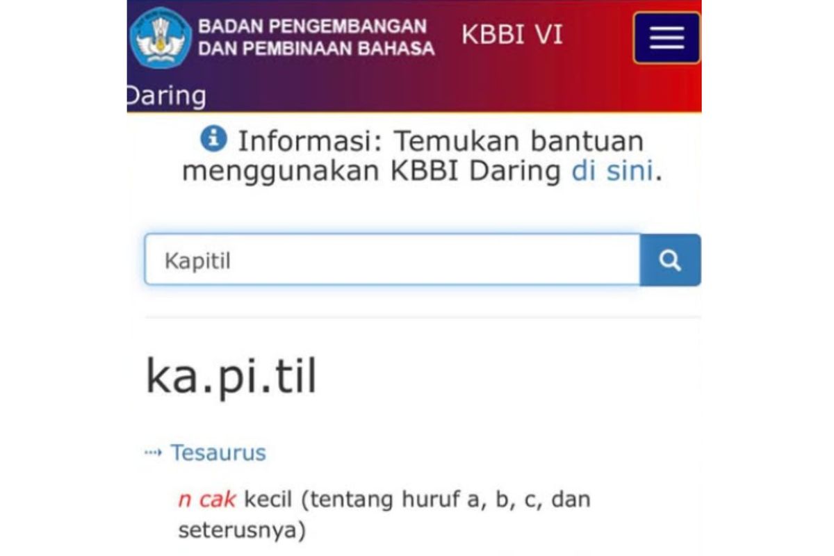 kapitil, kapital, Penjelasan Badan Bahasa soal Kata Kapitil Masuk KBBI, Bagaimana Prosesnya?