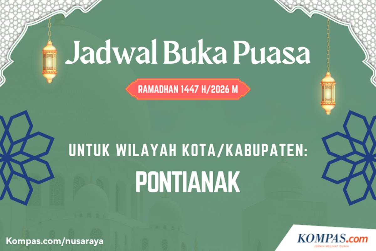 Jadwal Buka Puasa Kota Pontianak Hari Ini Minggu 1 Maret 2026, 11 Ramadhan 1447 H