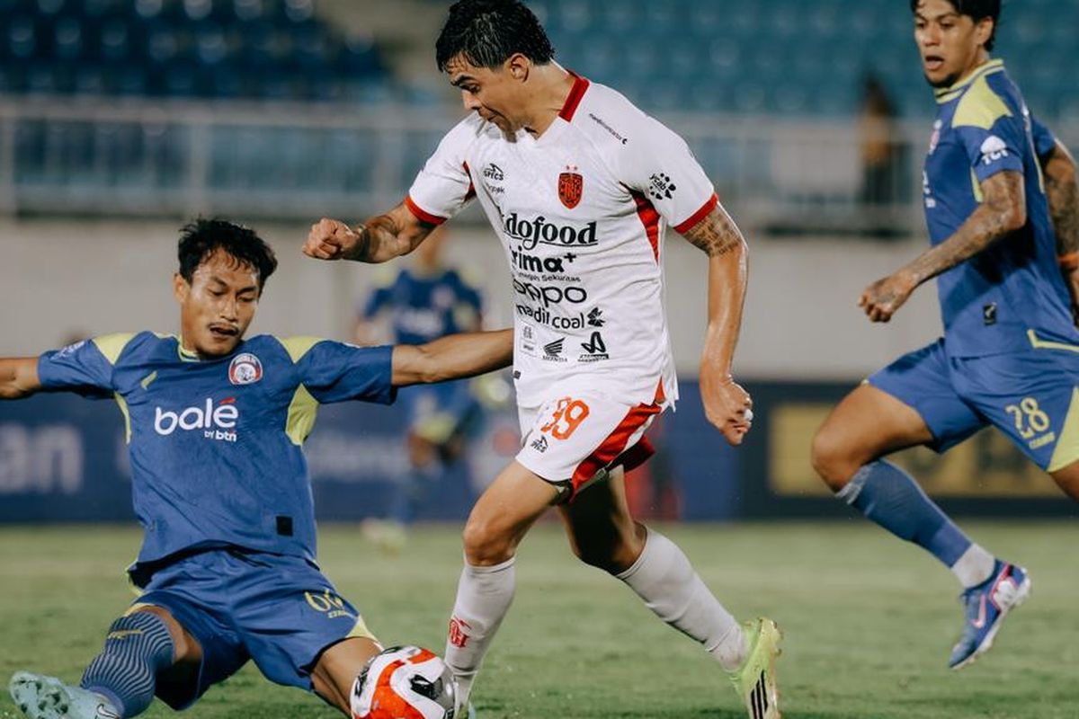 Arema FC, Bali United, Dalberto, Super League, Hasil Arema FC Vs Bali United 3-4: Serdadu Tridatu Sukses Redam Singo Edan