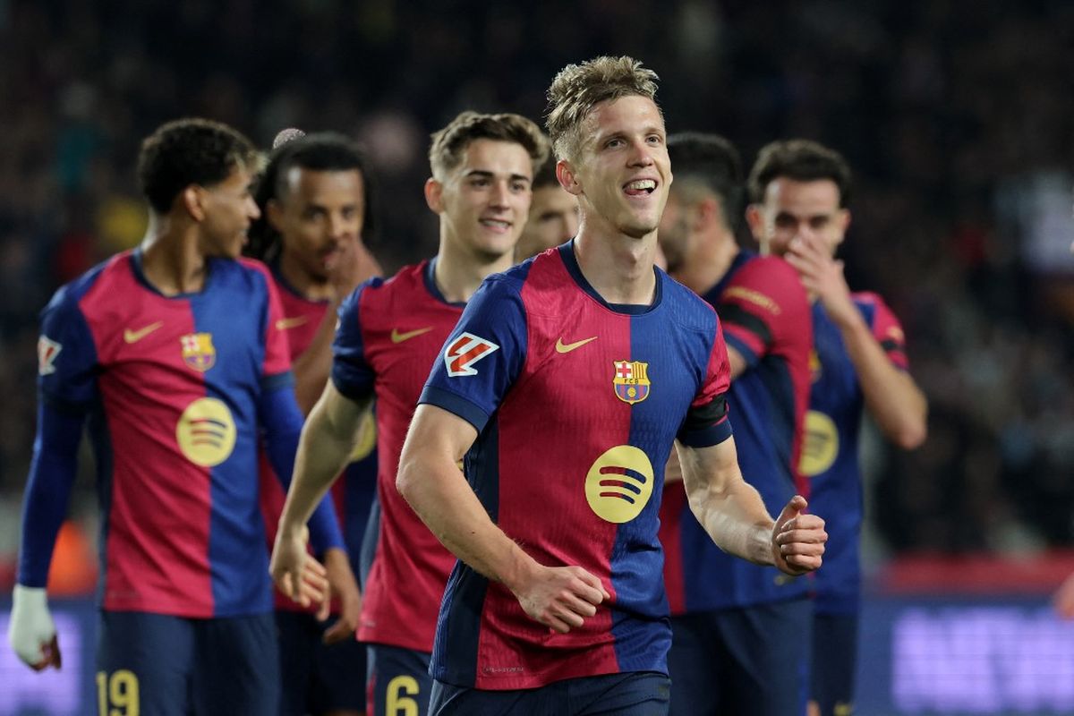 Dani Olmo, Barcelona vs Osasuna, liga spanyol, Barcelona, Cedera, Dani Olmo Absen Tiga Pekan bagi Barcelona
