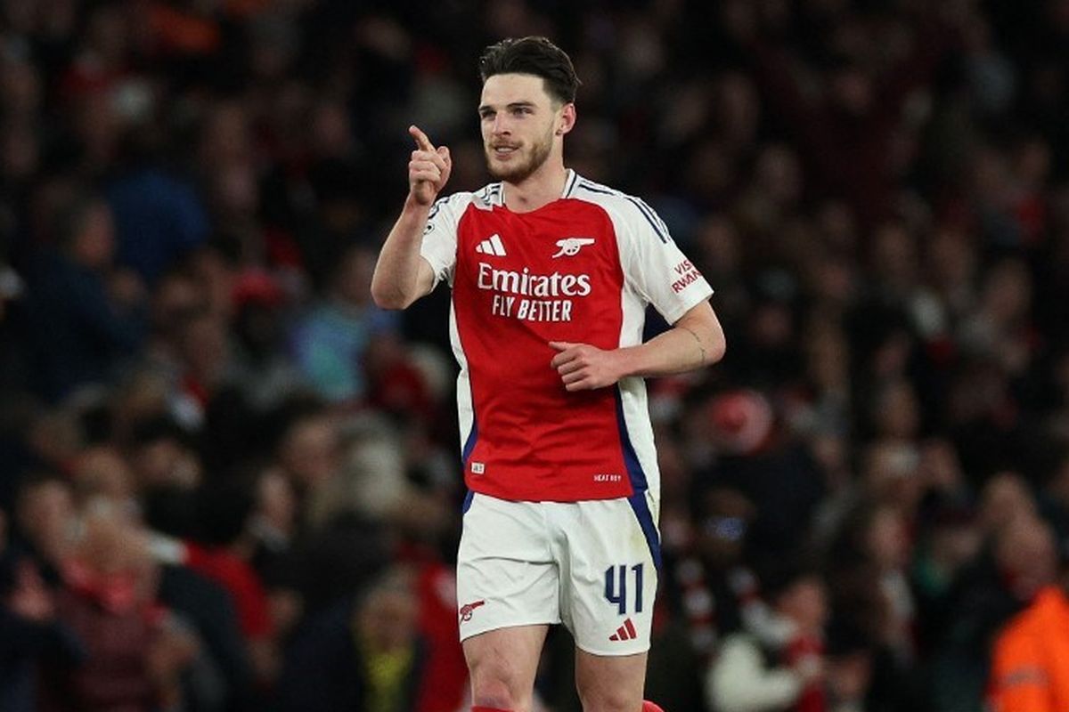 Arsenal, Declan Rice, Real Madrid, Arsenal vs Real Madrid, Clarence Seedorf, Hasil Liga Champions, Liga Champion, Arsenal Vs Real Madrid: Superman Pun Tak Akan Bisa Tahan Free Kick Declan Rice