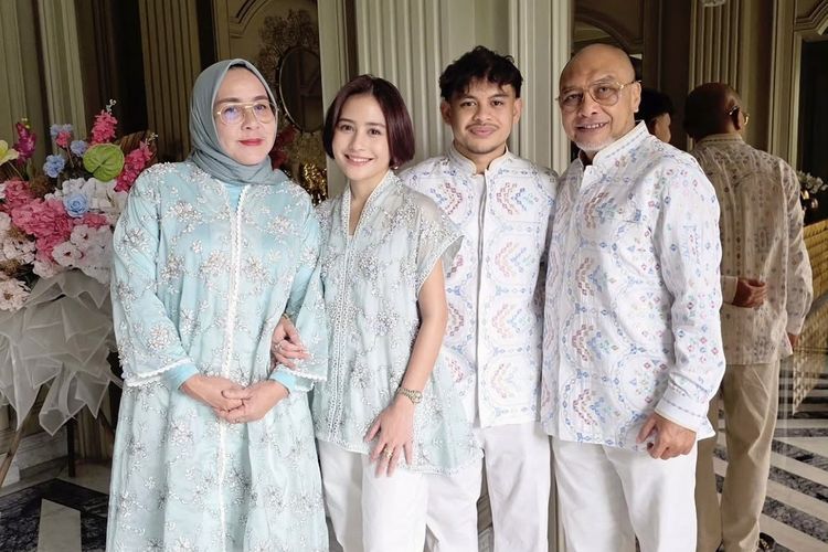 Prilly Latuconsina Tampil Anggun saat Lebaran, Pakai Blouse Brokat Mint 