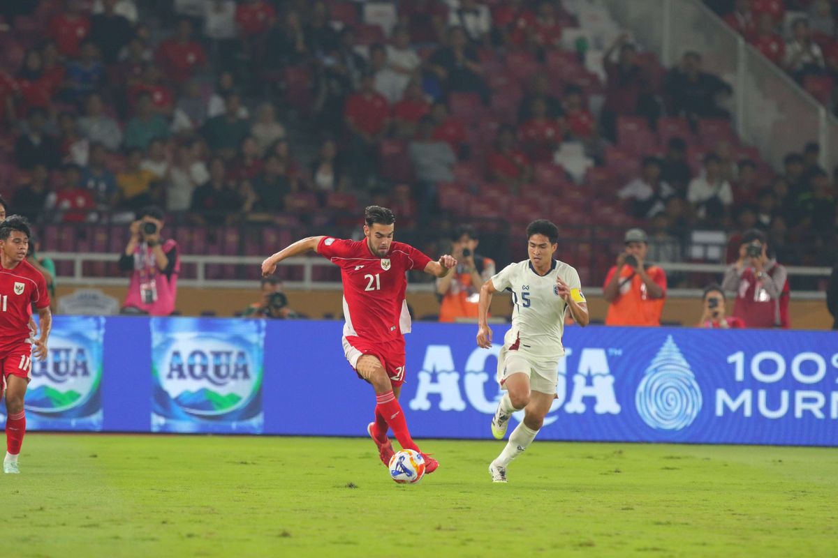 Timnas U23 Indonesia, Timnas Thailand U23, ASEAN U23 Championship 2025, Piala AFF U23 2025, Gerald Vanenburg, timnas Thailand U23, Timnas U23 Indonesia Vs Thailand, Hasil Timnas U23 Indonesia Vs Thailand, Live Skor Timnas U23 Indonesia Vs Thailand: Gol Jens Raven, Skor 1-1