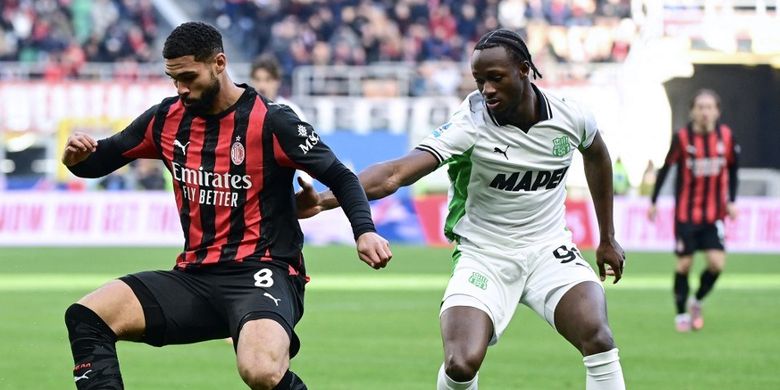Liga Italia, AC Milan, Sassuolo, San Siro, Armand Lauriente, Jay Idzes, Liga Italia 2025-2026, AC Milan vs Sassuolo, Hasil AC Milan Vs Sassuolo 2-2, Jay Idzes dkk Curi Satu Poin di San Siro
