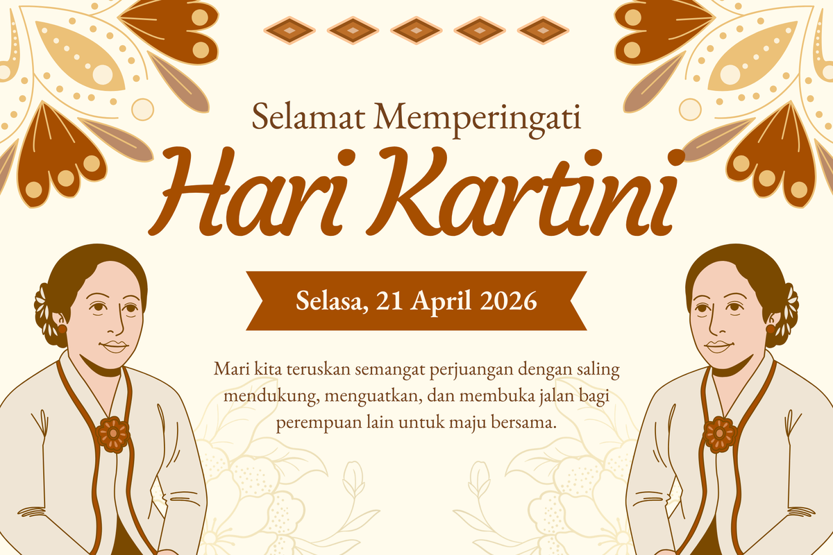 ucapan Hari Kartini, selamat Hari Kartini, Hari Kartini 2026, ucapan selamat Hari Kartini, kata-kata selamat Hari Kartini, kata-kata Hari Kartini, 100 Kata-kata Selamat Hari Kartini 2026 Penuh Makna, Cocok Dibagikan ke Medsos