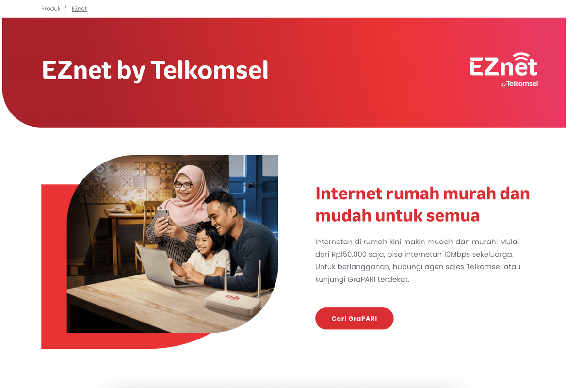 EZnet, EZnet Telkomsel, perbedaan eznet telkomsel dan indihome, Apa Itu EZnet Telkomsel, Harga, dan Perbedannya dengan IndiHome