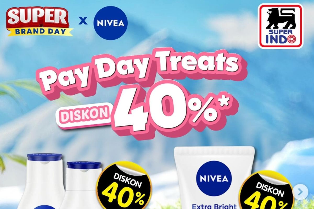 Promo Superindo, Superindo, Promo Superindo Hari Ini 28 Maret 2026, Produk Perawatan Tubuh Diskon 40 Persen, 1. Pay Day Glow Up (hingga 1 April), 2. Masak Bekal Si Kecil (hingga 1 April) , 3. Halal Bi Halal Ready Promo 1 Hari (khusus hari ini), 4. Back to School Ready (promo 1 hari), 5. Ambil dan Isi Sepuasnya Baso Seafood (hingga 29 Maret), 6. Sembako Ready Hematnya Pasti (hingga 1 April), 7. Back to Reality Bersih-bersih Rumah (promo 1 hari), 8. Pay Day Treats (hari ini terakhir), 9. Pay Day Treats Perawatan Tubuh (promo 1 hari)