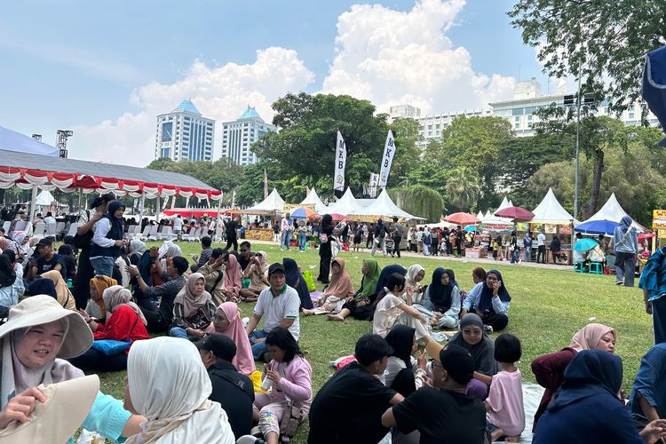 rekayasa lalu lintas, Dishub DKI Jakarta, Lapangan Banteng, Lebaran Betawi, Hari Terakhir Lebaran Betawi, Cek Rekayasa Lalin di Lapangan Banteng