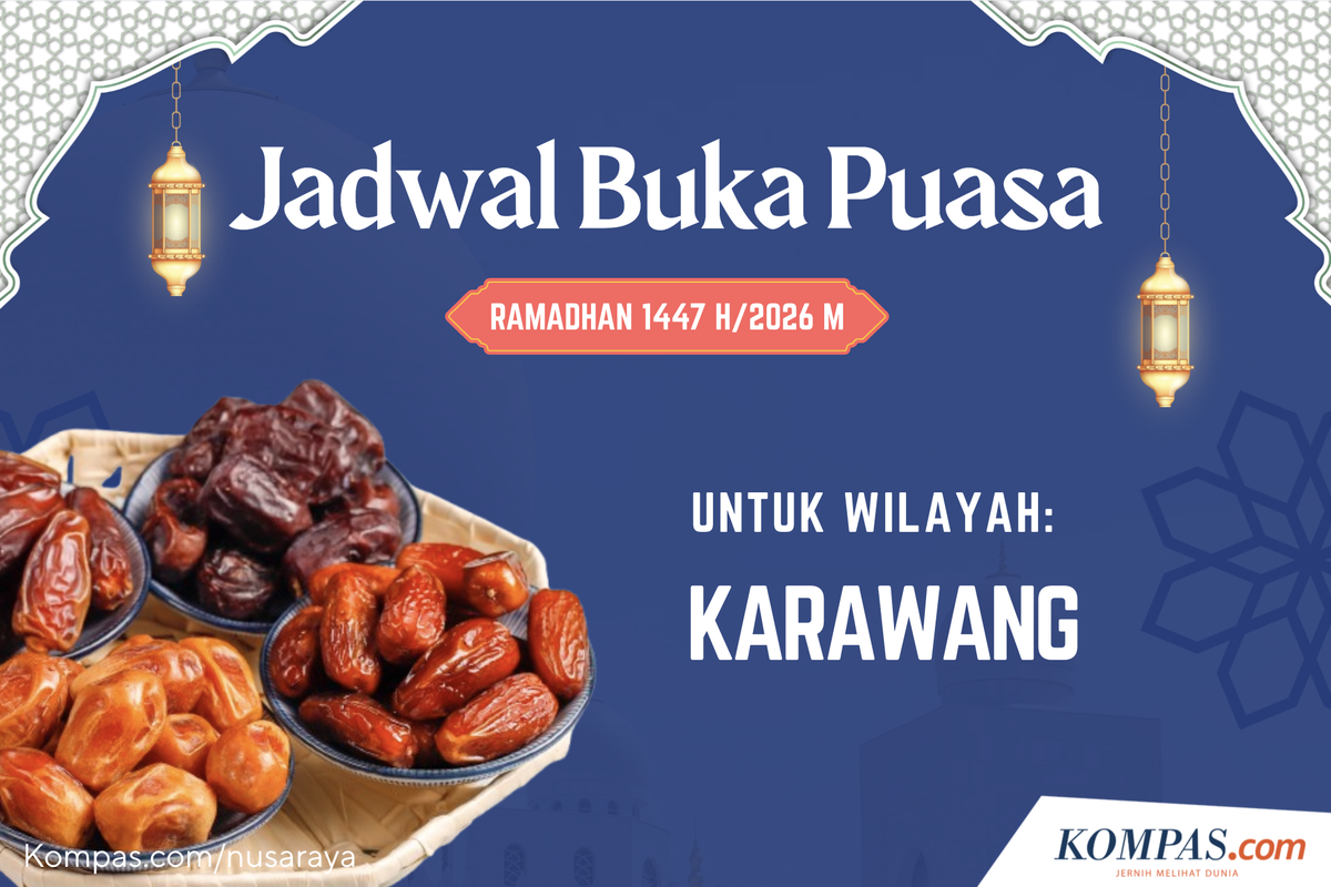 Jadwal buka puasa Karawang, Ramadhan 2026, Jadwal Buka Puasa Karawang dan Sekitarnya Hari Ini, 27 Februari 2026