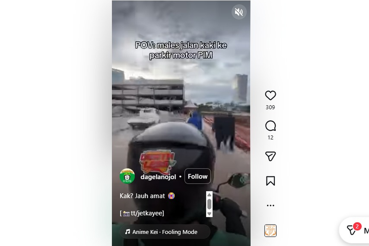 parkir motor, ojek online, ojol, Viral Parkir Motor PIM Jauh dari Mal, Ini Kata Asosiasi Parkir