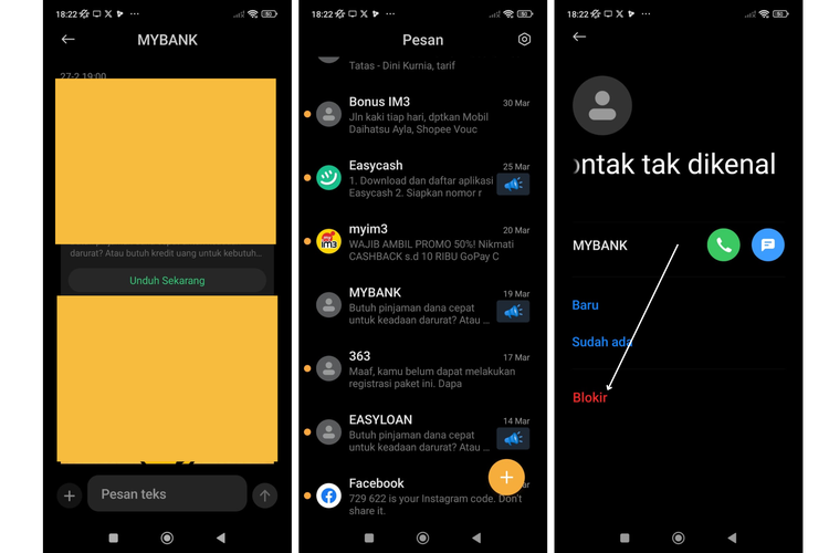 SMS spam, pinjaman online, pinjol, Android, HP Android, Cara hentikan SMS spam pinjol, SMS Spam, hp android, cara hentikan sms spam pinjol, 2 Cara Hentikan SMS Spam Iklan Pinjol di HP Android
