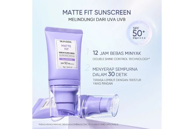 sunscreen, matte, kulit berminyak, sunscreen matte finish, oil control, makeup, Kahf, matte finish, Avoskin, 13 Rekomendasi Sunscreen Matte Finish untuk Kulit Berminyak, 1. SKINTIFIC Matte Fit Serum Sunscreen SPF50+ PA++++, 2. L'Oréal Paris UV Defender Matte &amp; Fresh SPF50+ PA++++, 3. Kahf Invisible Matte Sunscreen Stick SPF50 PA++++, 4. Avoskin The Great Shield Sunscreen SPF 50 PA++++, 5. N'PURE Cica Beat The Sun Matte SPF50+ PA++++, 6. Biore UV Fresh &amp; Bright Oil Control Matte SPF50+ PA+++, 7. Facetology Triple Care Sunscreen SPF40 PA+++, 8. Carasun Healthy Matte UV Protector SPF45 PA++++, 9. The Aubree Artemisia Daily Sunscreen SPF 50 PA++++, 10. TERATU BEAUTY Tinted Physical Sunscreen , 11. LABORÉ Physical Sunscreen SPF50 PA++++, 12. La Roche-Posay Anthelios Anti-Shine SPF50+, 13. Wardah UV Shield Acne Calming Sunscreen Moisturizer SPF35 PA+++