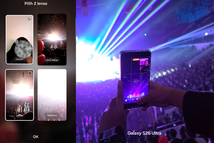 konser, Samsung, Galaxy S26 Ultra, Nonton Konser One Ok Rock, Saya Rekam Dua Momen Sekaligus Pakai Galaxy S26 Ultra