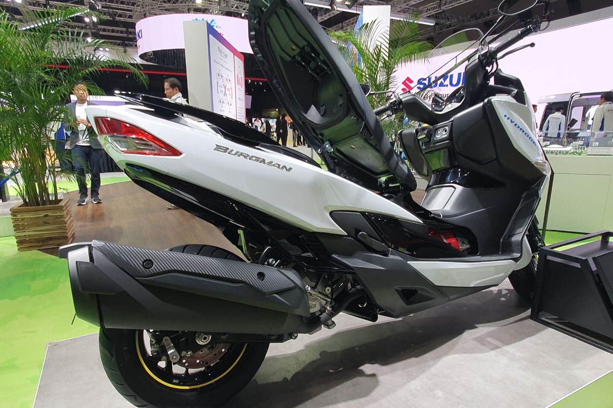 Suzuki, Suzuki Burgman, Suzuki Motor Corporation, Japan Mobility Show 2025, suzuki burgman hydrogen, Konsep Menarik Suzuki Burgman Hydrogen