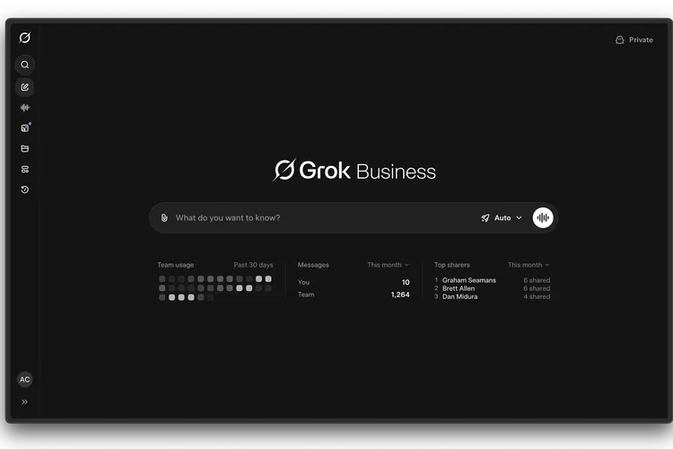 Grok, Grok Business, Grok Enterprise, Elon Musk, Google Drive, xAI Rilis Grok Business dan Enterprise, Chatbot AI Khusus Perusahaan