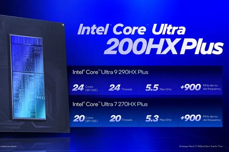 Intel, Intel Core Ultra 9 290HX Plus, Intel Core Ultra 7 270HX Plus, Prosesor, Intel Rilis 2 Prosesor Laptop Gaming Core Ultra 290HX Plus, Interkoneksi Meningkat