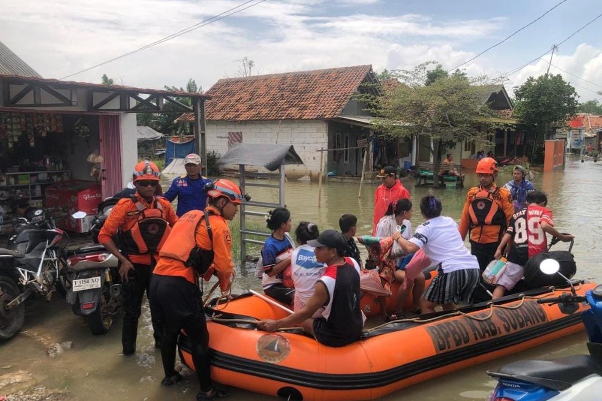 BPBD Subang, Banjir Masih Rendam 5 Kecamatan di Pantura Subang: Sekolah, Tempat Ibadah, dan Sawah Terdampak