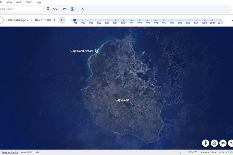 Pulau Gag, Raja Ampat, tambang nikel, Tambang Nikel, Pulau Gag Raja Ampat, Dari Hijau ke Coklat, Citra Satelit Ungkap Perubahan Pulau Gag akibat Tambang Nikel Raja Ampat