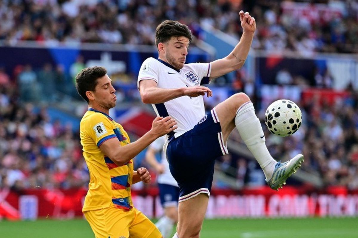 Inggris, Timnas Inggris, Declan Rice, Inggris vs Andorra, Kualifikasi Piala Dunia 2026, Hasil Inggris Vs Andorra 2-0: Tim Tiga Singa Kokoh di Puncak