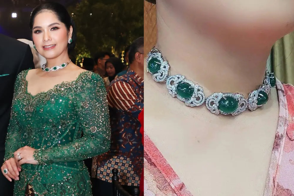 Kalung zamrud, kalung emerald, kalung zamrud, kalung annisa pohan, gaya annisa pohan, gaya kebaya annisa pohan, annisa pohan hadir di ngunduh mantu al ghazali, Pesona Mewah Emerald Annisa Pohan di Ngunduh Mantu Al Ghazali, Harganya Capai Rp 700 Juta,  Perhiasan Annisa Pohan saat ngunduh mantu Al Ghazali dan Alyssa, Kalung zamrud mewah yang bisa dikenakan untuk gelang, Baca juga: , Gaya elegan ala Annisa Pohan