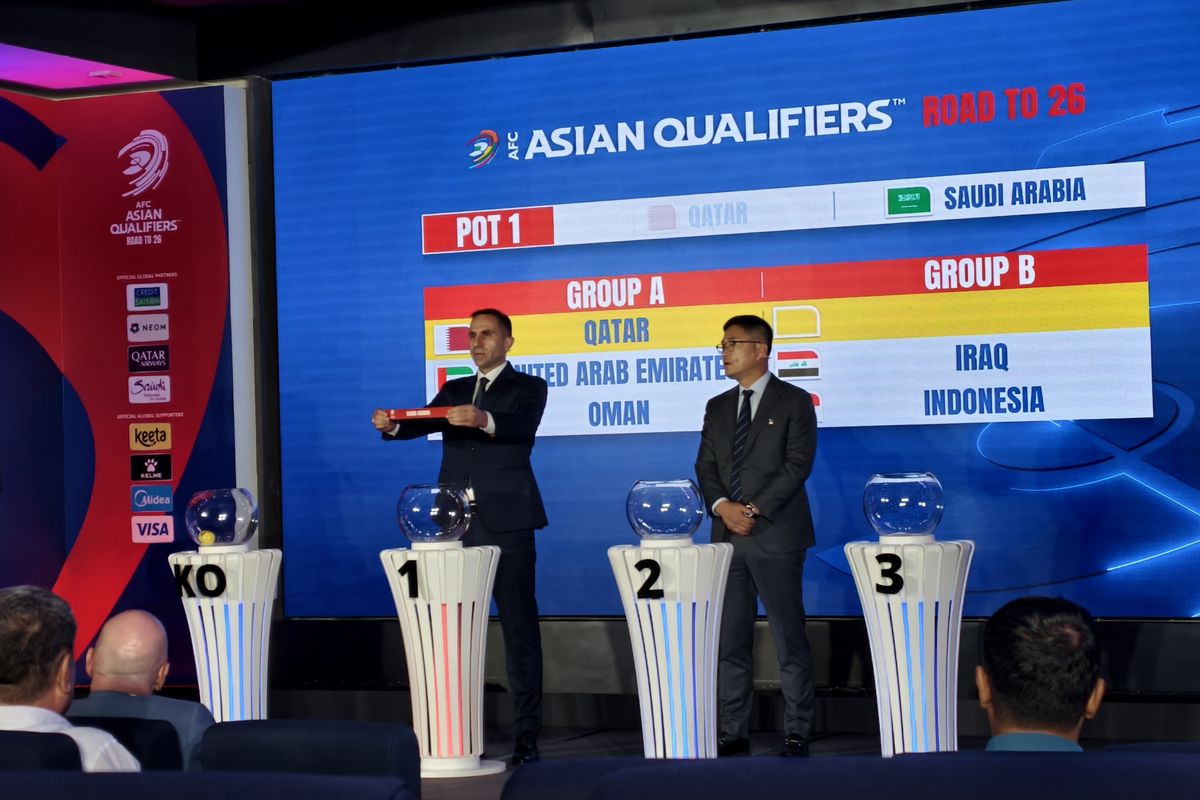 Kualifikasi Piala Dunia 2026 zona Asia, Timnas Indonesia, Patrick Kluivert, Timnas Indonesia di Grup B, Kualifikasi Piala Dunia 2026 Zona Asia, Kualifikasi Piala Dunia 2026, drawing round 4, Hasil Drawing Kualifikasi Piala Dunia Round 4 Zona Asia, Hasil Drawing Kualifikasi Piala Dunia Round 4 Zona Asia: Timnas Indonesia di Grup B