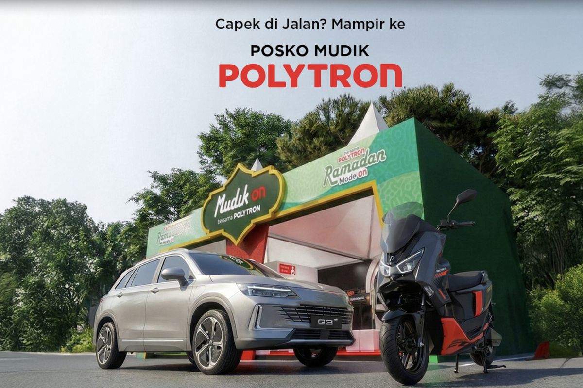 Polytron, posko mudik Polytron, mobil listrik Polytron, Polytron Buka Lima Titik Posko Mudik Lebaran, Bebas buat Pemudik