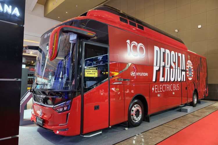 bus listrik, Persija, Hyundai, Skuad Persija Resmi Pakai Bus Listrik, Ini Penampakan Busnya