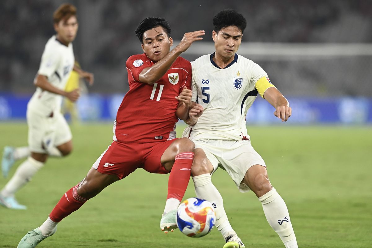 Timnas U23 Indonesia, Timnas Thailand U23, ASEAN U23 Championship 2025, Piala AFF U23 2025, timnas Thailand U23, Timnas U23 Indonesia Vs Thailand, Gerald Vanenburg, Hasil Timnas U23 Indonesia Vs Thailand: Garuda Muda Masih Buntu di Babak Pertama