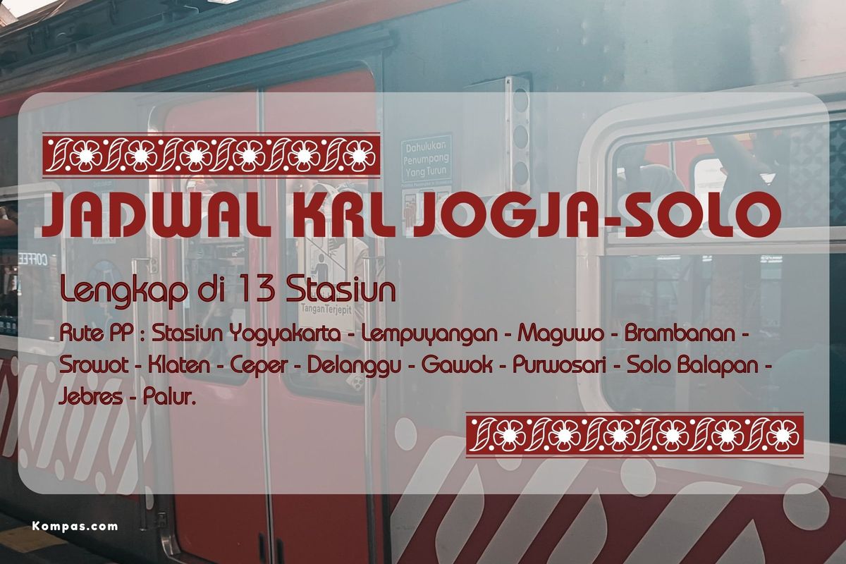 jadwal KRL Jogja-Solo, jadwal KRL, jadwal KRL Jogja-Solo hari ini, KRL Jogja, Jadwal Lengkap KRL Jogja–Solo Hari Ini 14 Oktober 2025: Tarif, Rute, dan Jam Keberangkatan