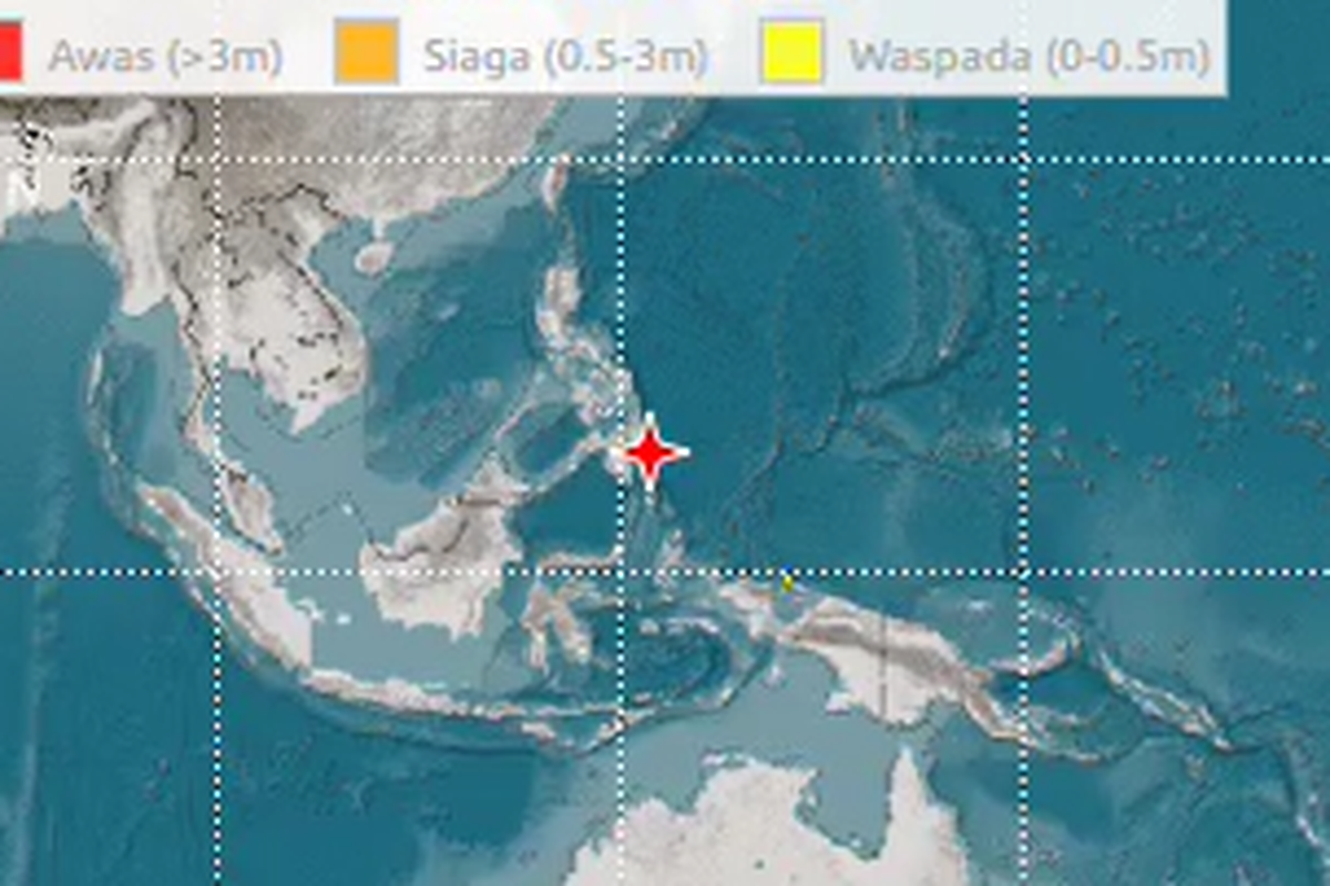 BMKG, Sulawesi Utara, Kepulauan Talaud, peringatan dini tsunami, tsunami, Ini Alasan BMKG Cabut Peringatan Dini Tsunami di Kepulauan Talaud dan Sekitarnya