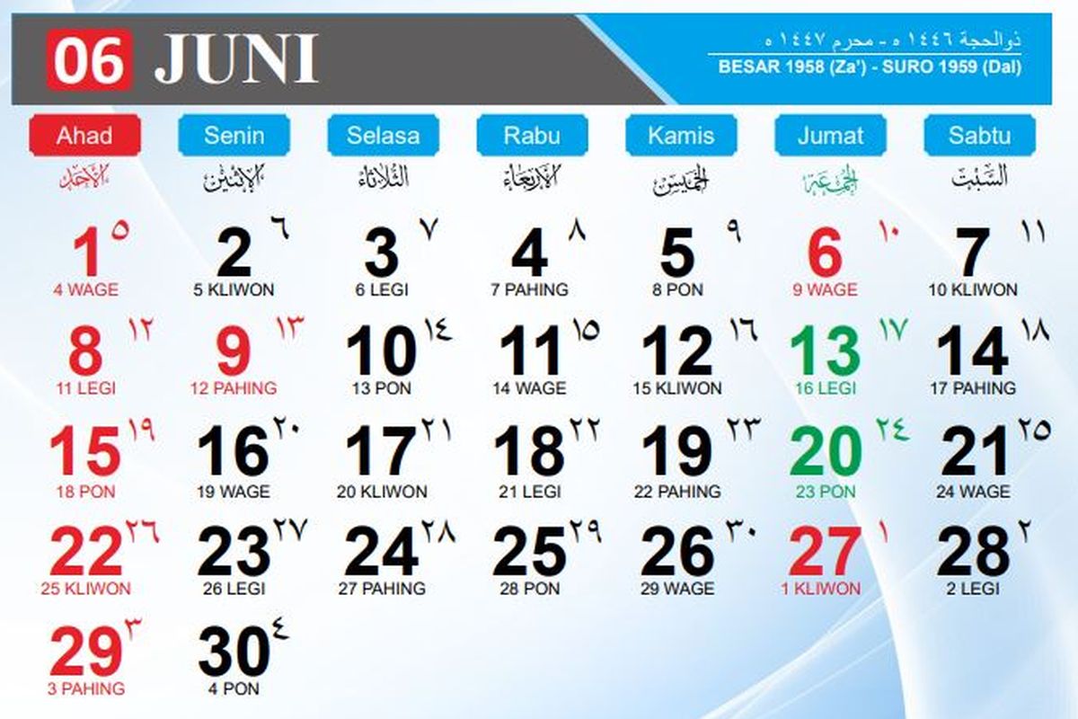 Kalender Jawa, Kalender Jawa Hari Ini, Minggu Legi, Weton Minggu Legi, weton Minggu Legi, kalender jawa, kalender jawa hari ini, minggu legi neptu berapa, weton minggu legi, weton minggu legi cocok dengan weton apa, weton minggu legi neptu, Kalender Jawa Hari Ini 8 Juni 2025 dilengkapi Weton dan Penanggalan Hijriah, Kalender Jawa Hari Ini, Watak Weton Minggu Legi, Karier dan Rezeki Weton Minggu Legi, Jodoh Weton Minggu Legi, Kalender Jawa Juni 2025
