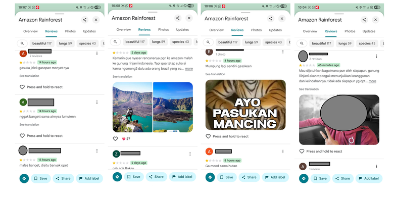 Juliana Marins, Gunung Rinjani, Google Maps, rating bintang 1 Gunung Rinjani, Hutan Amazon, kronologi evakuasi juliana marins di gunung rinjani, Hutan amazon dapat rating bintang 1, hutan Amazon bintang satu, Ketika Netizen Indonesia Banjiri Hutan Amazon Rating Bintang 1 di Google Maps sebagai Balasan...