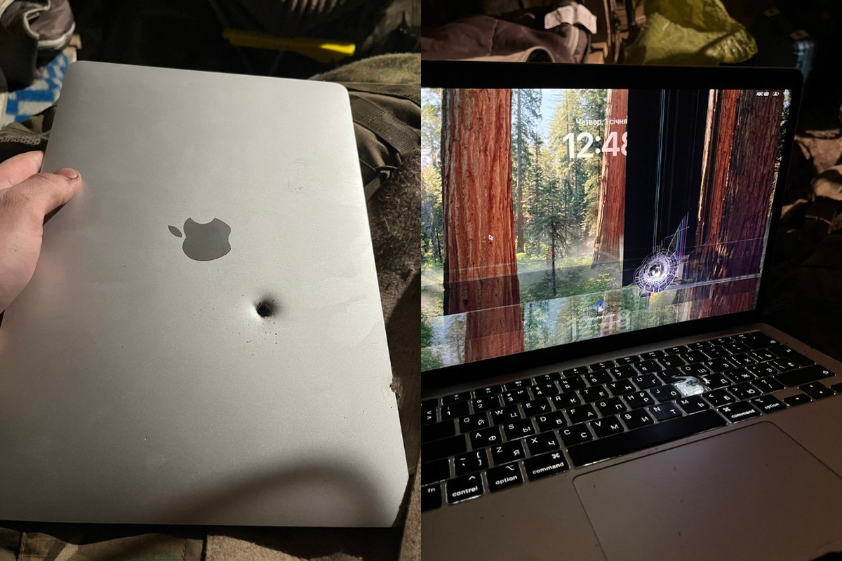 MacBook Air, laptop, MacBook Air Tangkis Peluru Selamatkan Tentara Ukraina, Laptop Tetap Menyala!